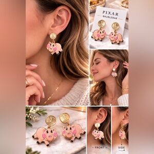 Pixar x BaubleBar Hamm Dangle Earrings Toy Story NEW